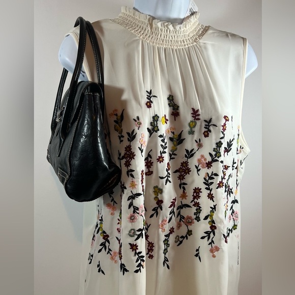 Franco Sarto Women's Black Leather Buckle Snap Double Strap Shoulder Bag - Picture 2 of 12